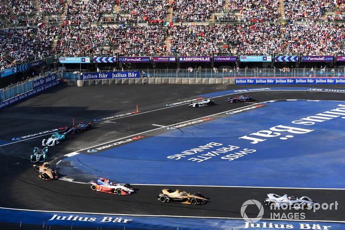 Edoardo Mortara  Venturi Formula E, Venturi VFE05, Andre Lotterer, DS TECHEETAH, DS E-Tense FE19 y Jérôme d'Ambrosio, Mahindra Racing, M5 Electro 