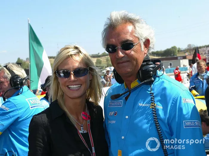 Flavio Briatore, Renault Team Principal with model Heidi Klum