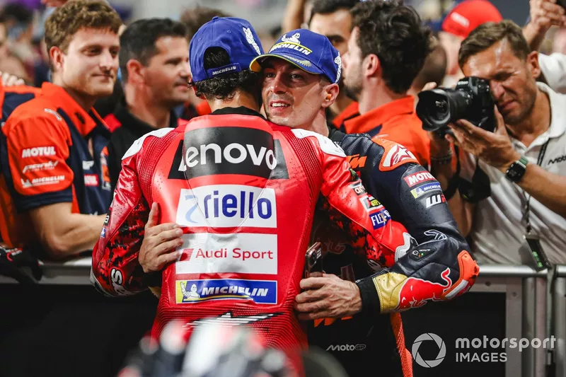 Maverick Vinales, Red Bull KTM Tech 3, Francesco Bagnaia, Ducati Team