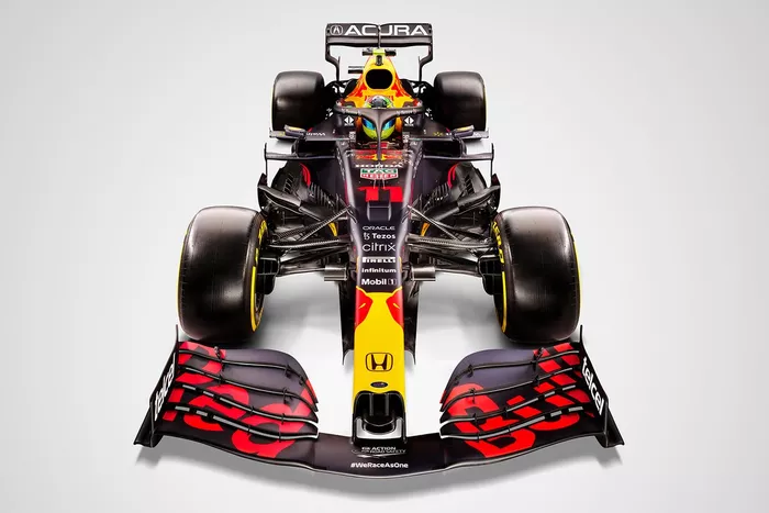 Red Bull Racing RB16B with Acura sponsor