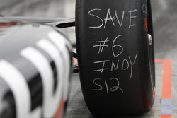 Un pneu de Robert Wickens, Schmidt Peterson Motorsports Honda