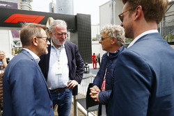Hermann Tilke talks with Danish Politician Helge Sander and Lars Seier Christensen, CEO, Seier Capital