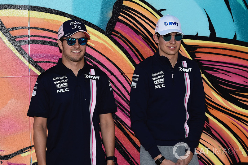 Sergio Perez, Force India et Esteban Ocon, Force India F1