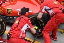 Команда Ferrari отрабатывает процедуру пит-стопа