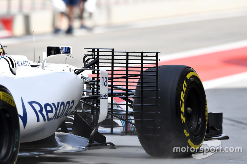 Lance Stroll, Williams FW40, mit Aero-Sensor