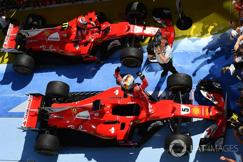 Ganador de la carrera Sebastian Vettel, Ferrari SF70-H