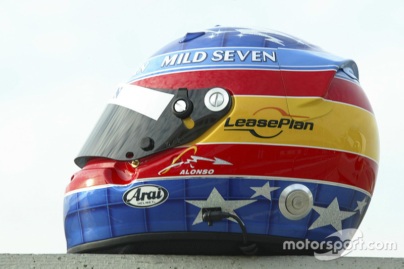 Casco de Fernando Alonso en 2003