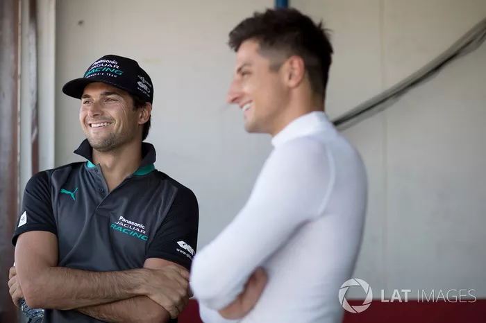 Nelson Piquet Jr., Panasonic Jaguar Racing, Mitch Evans, Panasonic Jaguar Racing