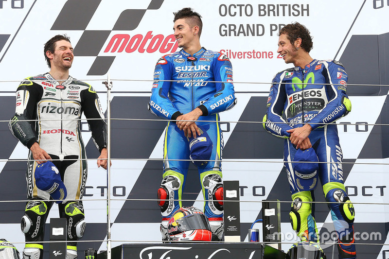 Podium: 1. Maverick Viñales, 2. Cal Crutchlow, 3. Valentino Rossi