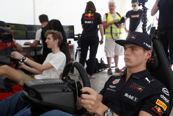 Max Verstappen, Red Bull Racing on a racing simulator