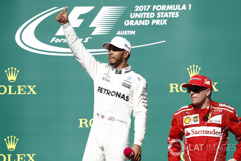 Ganador, Lewis Hamilton, Mercedes AMG F1, tercero, Kimi Raikkonen, Ferrari