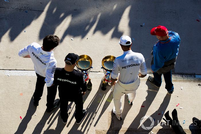 Toto Wolff, Mercedes AMG F1, Valtteri Bottas, Mercedes AMG F1 Lewis Hamilton, Mercedes AMG F1, Niki Lauda, Mercedes AMG F1, celebran
