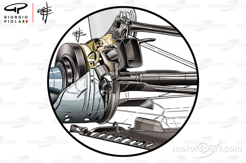 Suspensión trasera Mercedes AMG F1 W09