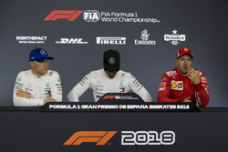 Valtteri Bottas, Mercedes-AMG F1, Lewis Hamilton, Mercedes-AMG F1 and Sebastian Vettel, Ferrari in the Press Conference