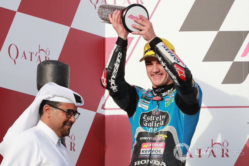 Podio: il secondo classificato Aron Canet, Estrella Galicia 0,0