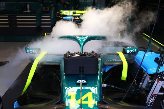 Cockpit cooling in the Aston Martin F1 Team garage