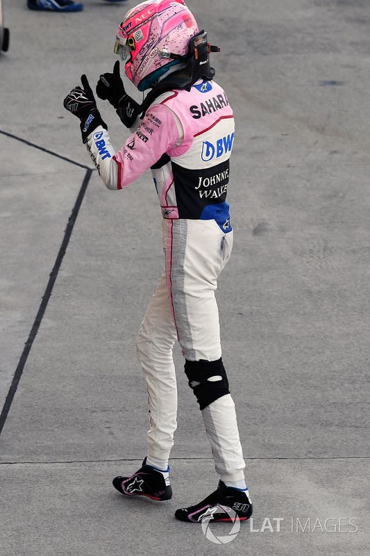 Esteban Ocon, Sahara Force India F1 celebra