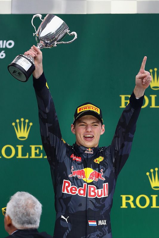 Podio: tercer lugar Max Verstappen, Red Bull Racing