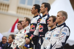 Podio: los ganadores Sébastien Ogier, Julien Ingrassia, M-Sport, los segundos Jari-Matti Latvala, Mi