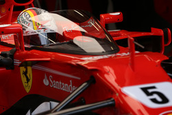 Sebastian Vettel, Ferrari SF70H, cockpit shield