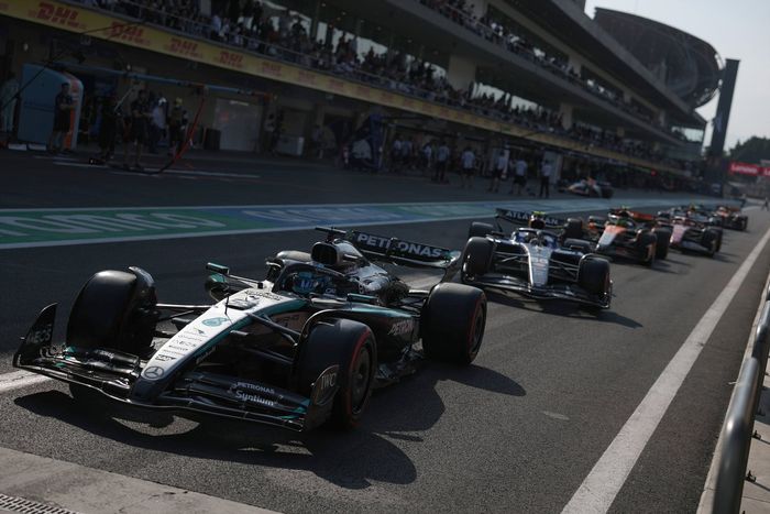 Lando Norris, McLaren, George Russell, Mercedes, Carlos Sainz, Williams