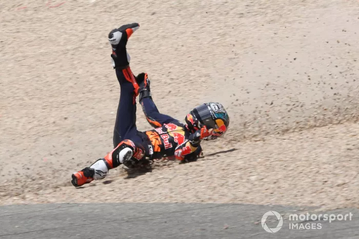 Dani Pedrosa, caída del Red Bull KTM Factory Racing