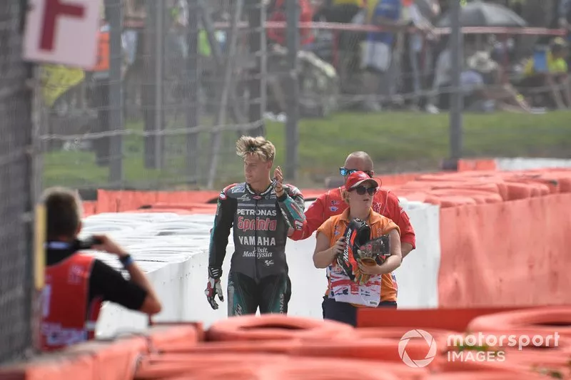 Fabio Quartararo, Petronas Yamaha SRT after his crash