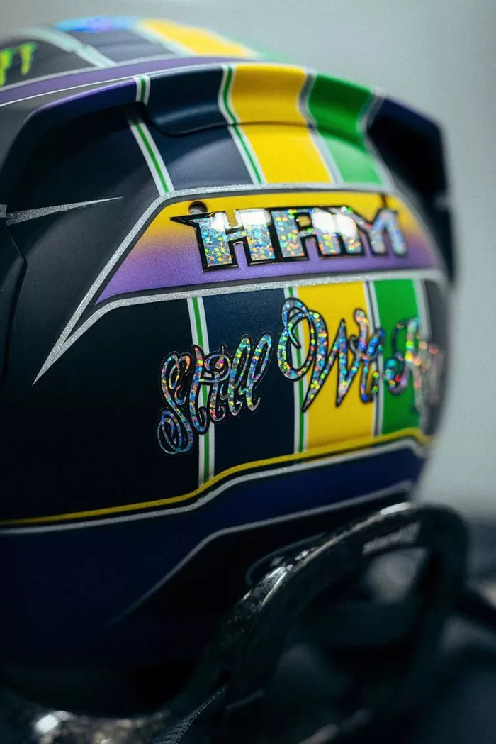 Il casco di Lewis Hamilton, Mercedes