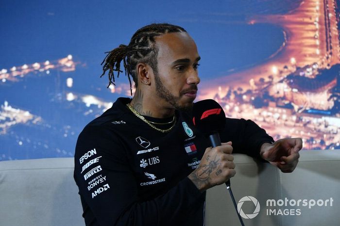 Lewis Hamilton, Mercedes-AMG Petronas F1 in the press conference 