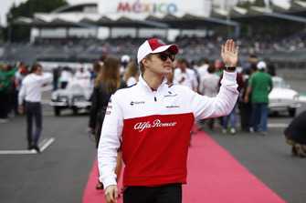 Marcus Ericsson, Sauber on the drivers parade