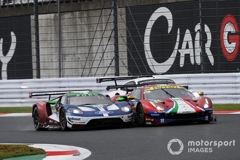 #66 Ford Chip Ganassi Racing Ford GT: Stefan Mucke, Olivier Pla, #71 AF Corse Ferrari 488 GTE EVO: Davide Rigon, Sam Bird