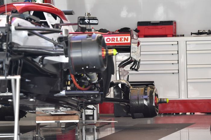 Detalle del conducto de freno trasero del Alfa Romeo Racing C41