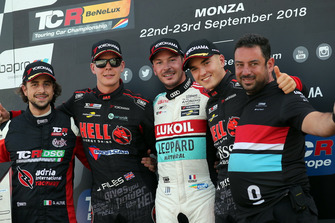 Podio: il vincitore della gara Jean-Karl Vernay, Leopard Lukoil Team Audi RS3 LMS TCR, il secondo classicato Josh Files, Hell Energy Racing con KCMG Honda Civic Type R TCR, il terzo classificato Attila Tassi, Hell Energy Racing con KCMG Honda Civic Type R TCR, Giovanni Altoè, Pit Lane Competizioni Audi RS3 LMS TCR