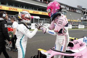 Pole: Lewis Hamilton, Mercedes AMG F1, 3. Esteban Ocon, Racing Point Force India VJM11