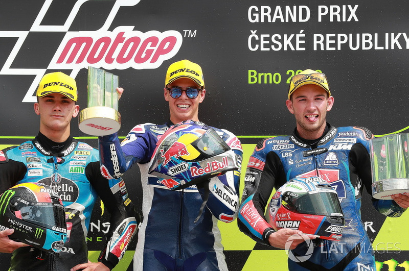 Podio: Aron Canet, Estrella Galicia 0,0, Fabio Di Giannantonio, Del Conca Gresini Racing Moto3, Jakub Kornfeil, Prustel GP