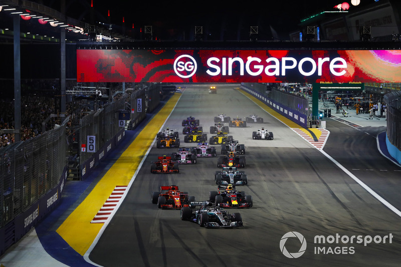 La salida del GP de Singapur