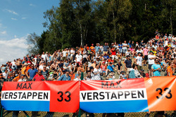 Fans and banners for Max Verstappen, Red Bull Racing
