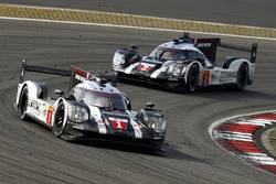 #1 Porsche Team, Porsche 919 Hybrid: Timo Bernhard, Mark Webber, Brendon Hartley; #2 Porsche Team, P