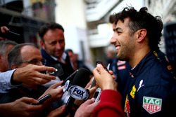 Daniel Ricciardo, Red Bull Racing speaks with members of the media