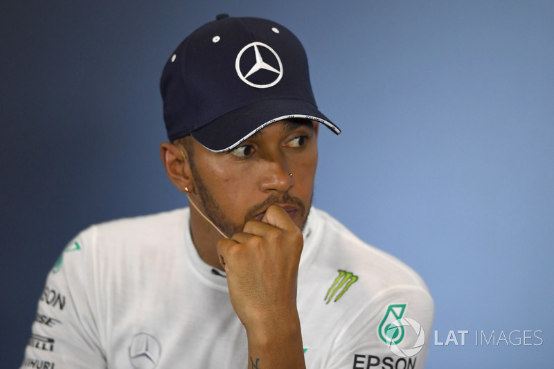 Lewis Hamilton, Mercedes-AMG F1, nella conferenza stampa