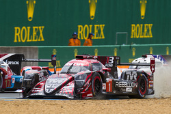 #1 Rebellion Racing Rebellion R-13: Andre Lotterer, Neel Jani, Bruno Senna with loose front bodywork