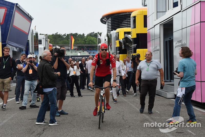 Sebastian Vettel, Ferrari on a bike
