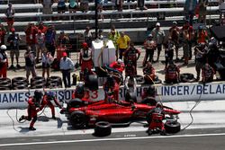 James Davison, A.J. Foyt Enterprises with Byrd / Hollinger / Belardi Chevrolet, pitstop