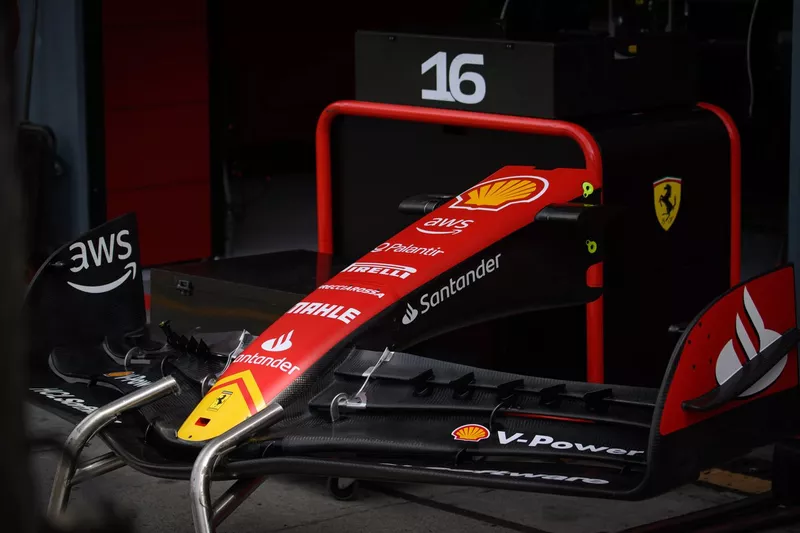 Ferrari SF-23, detalle del alerón delantero