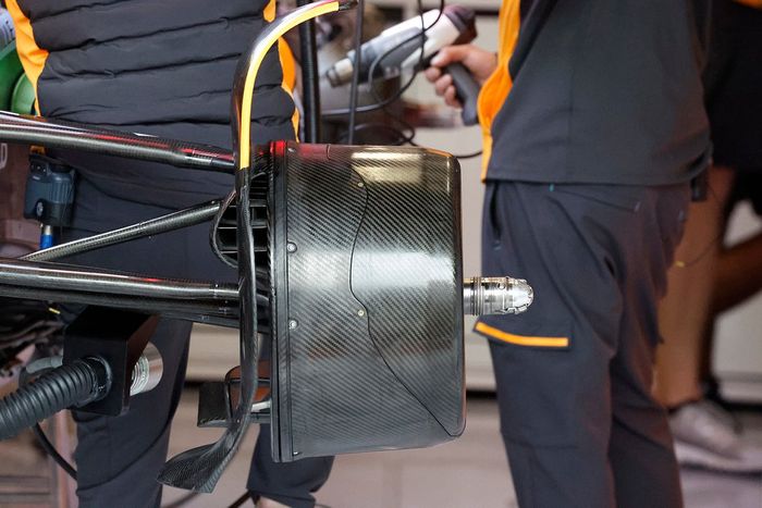 Detalle del tambor de freno del McLaren MCL60
