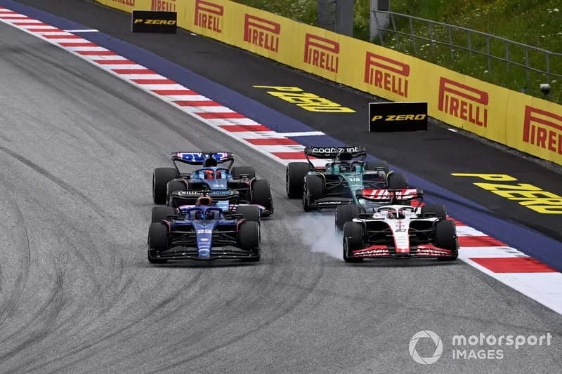 Alex Albon, Williams FW45, Kevin Magnussen, Haas VF-23, Lance Stroll, Aston Martin AMR23, Esteban Ocon, Alpine A523