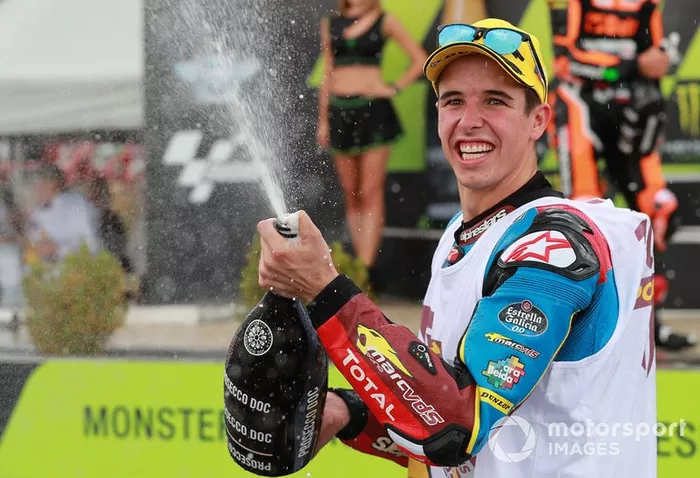 Podio: Alex Márquez, ganador de la carrera, Marc VDS Racing