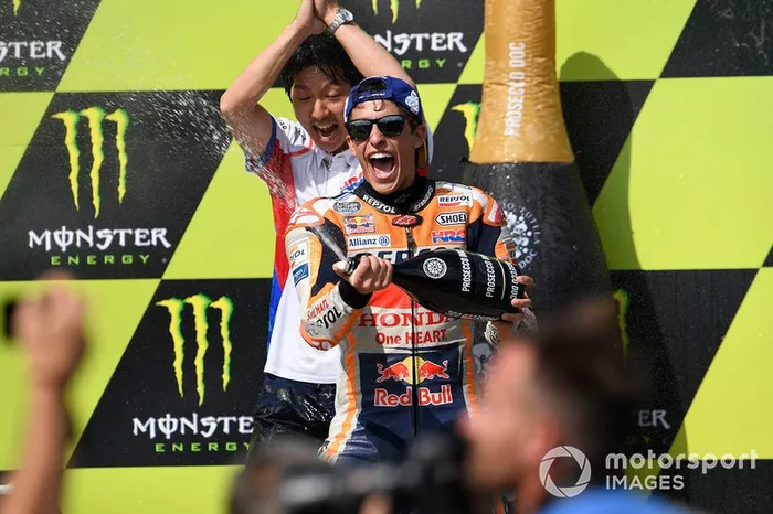 Podium : Marc Marquez, vainqueur de la course, Repsol Honda Team