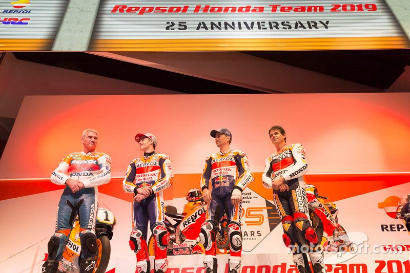 Мік Дуен, Марк Маркес, Хорхе Лоренсо, Алекс Крівіль, Repsol Honda Team