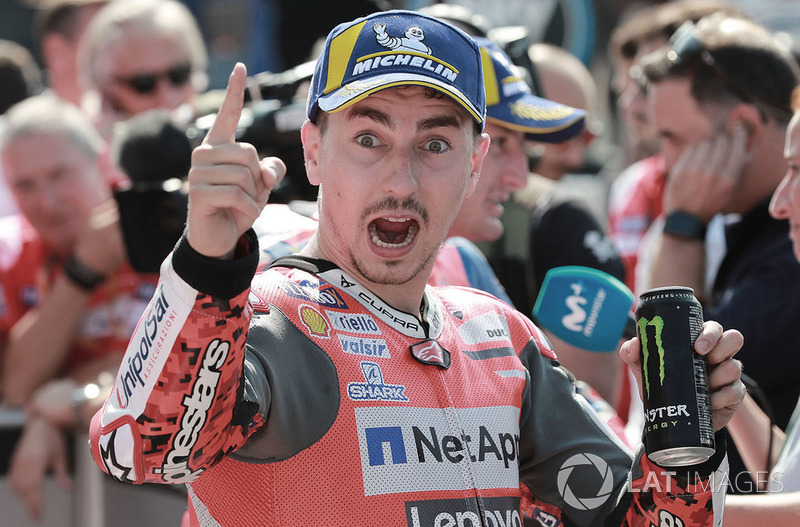 Pole sitter Jorge Lorenzo, Ducati Team